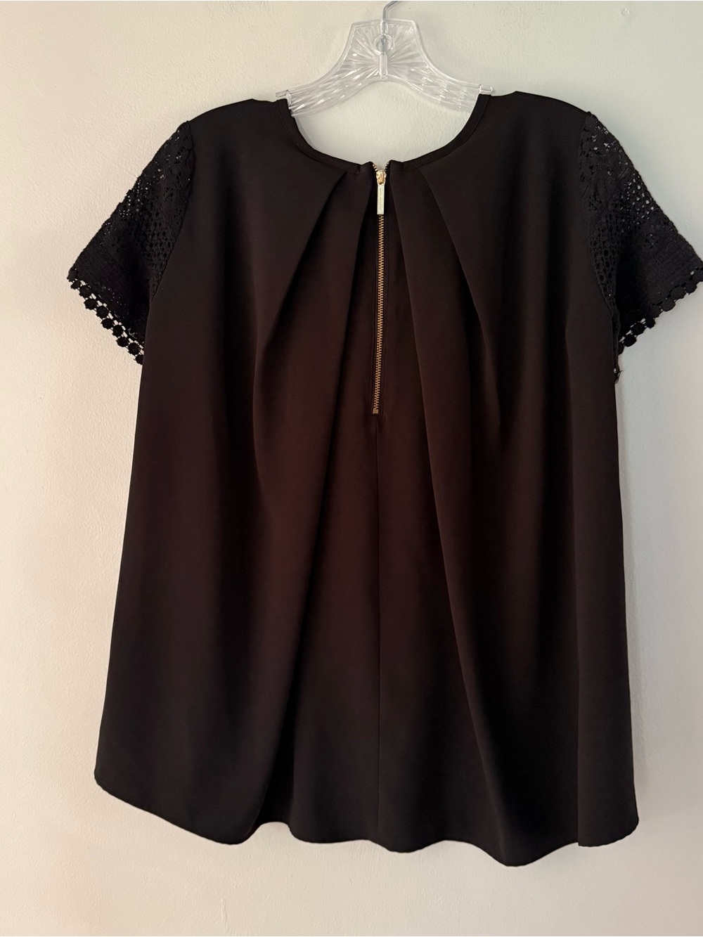 Michael Kors Black Lace-Sleeve Women's Top Size S